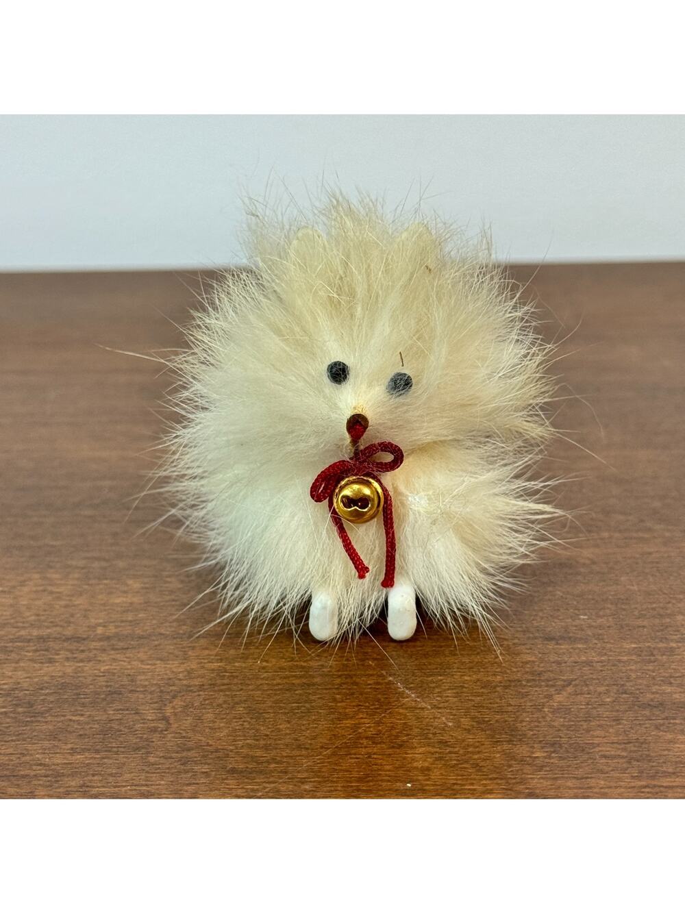 Vintage Japanese Chin Dog Figurine Furry Japan Miniature 2.5" Fur
